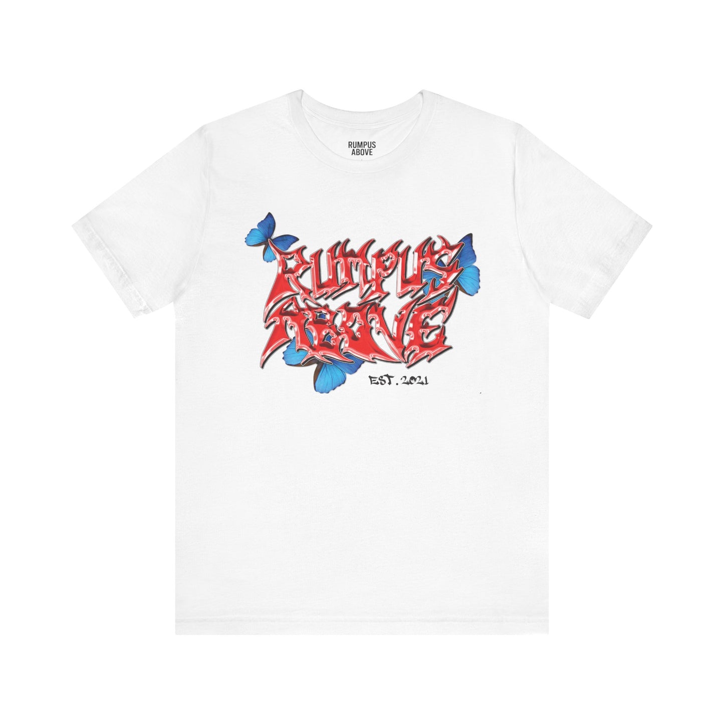 Red Bevels & Butterflies Short Sleeve Tee