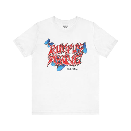 Red Bevels & Butterflies Short Sleeve Tee