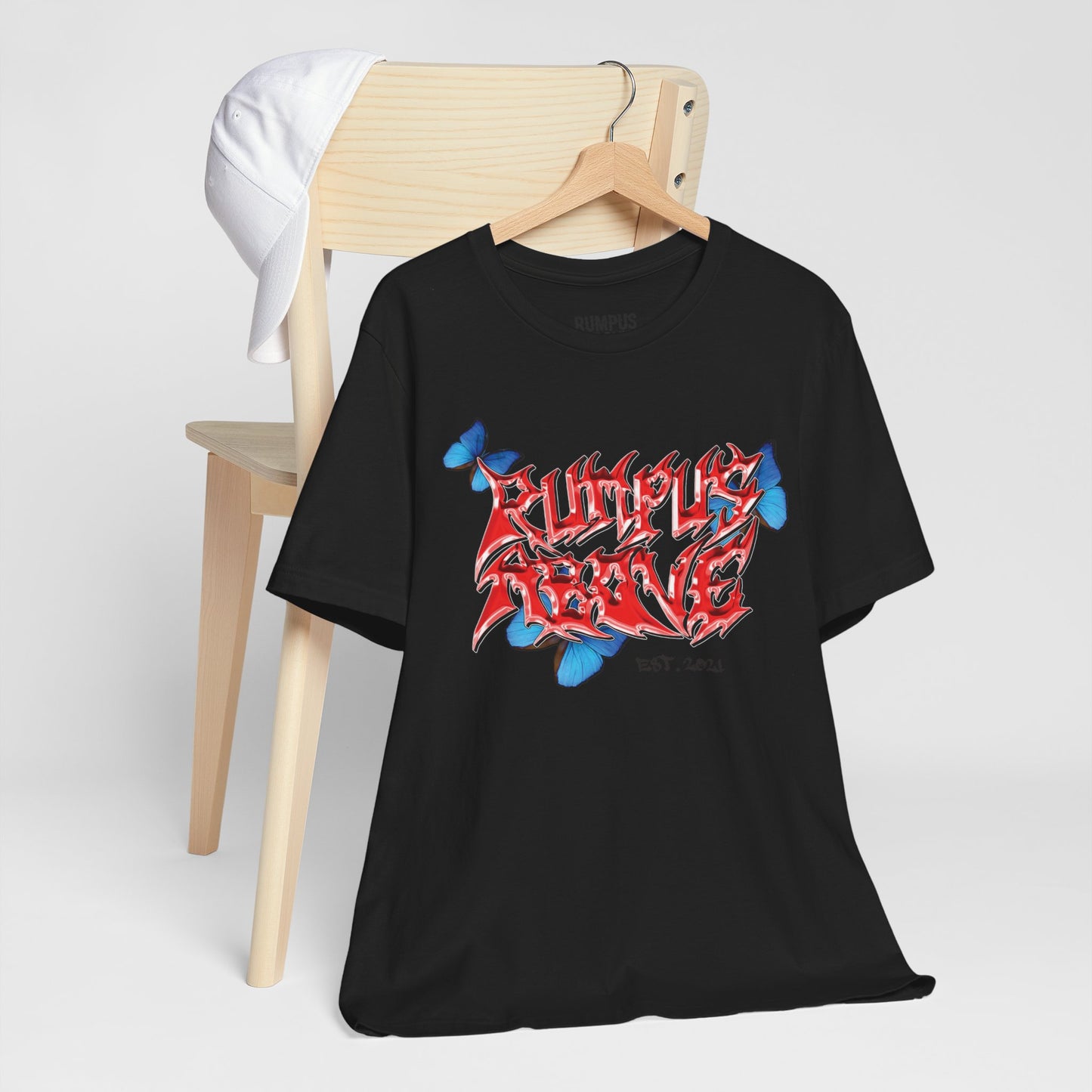 Red Bevels & Butterflies Short Sleeve Tee