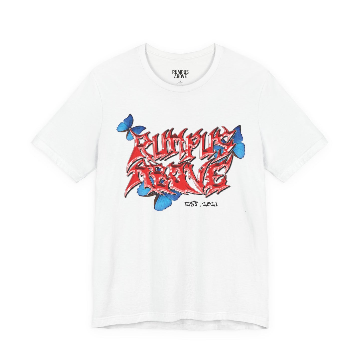 Red Bevels & Butterflies Short Sleeve Tee
